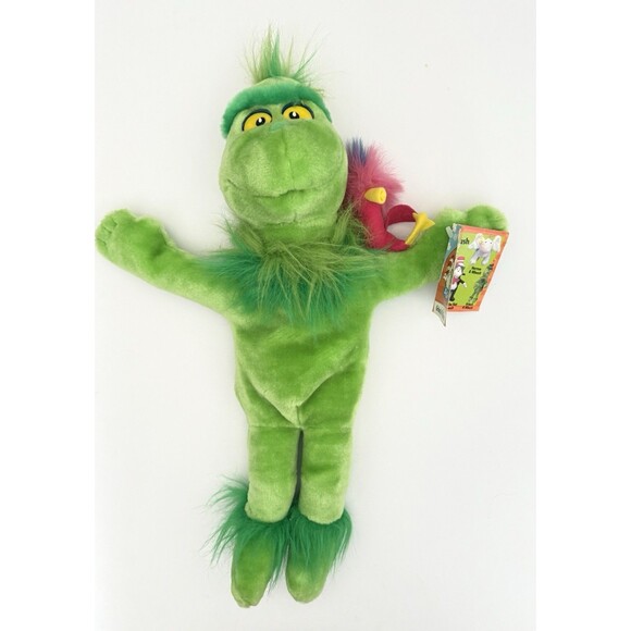 Dr Seuss Vintage 1997 15" Grinch Whozit Stuffed Animal Plush Hand Puppet NWT - Picture 1 of 5